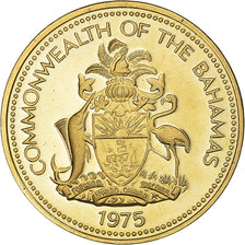 Moneta, Bahamas, Elizabeth II, Cent, 1975, Franklin Mint, U.S.A., Proof, FDC