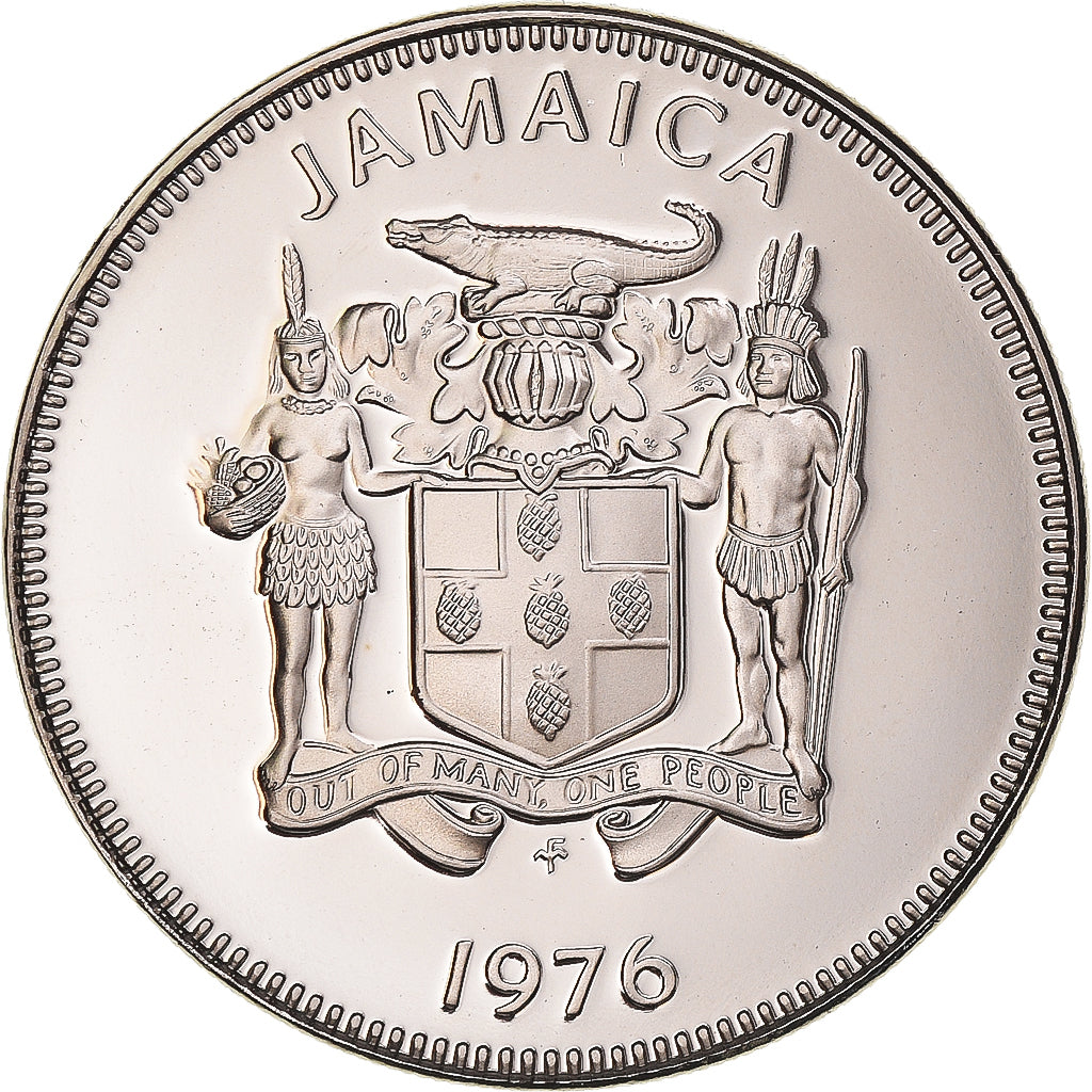 Coin, Jamaica, Elizabeth II, 20 Cents, 1976, Franklin Mint, USA, Proof