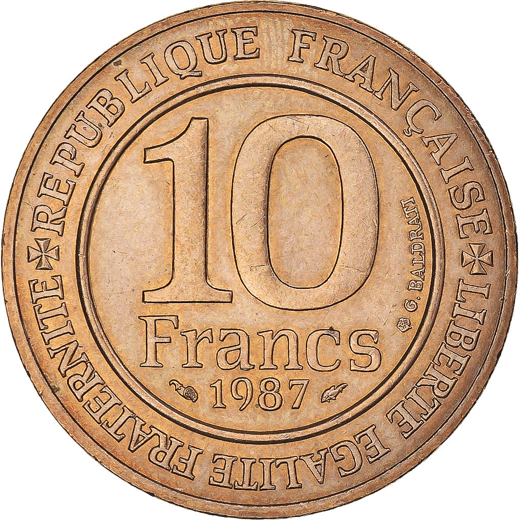 Moneta, Francia, Hugues Capet, 10 Francs, 1987, Paris, SPL-, Nichel-bronzo
