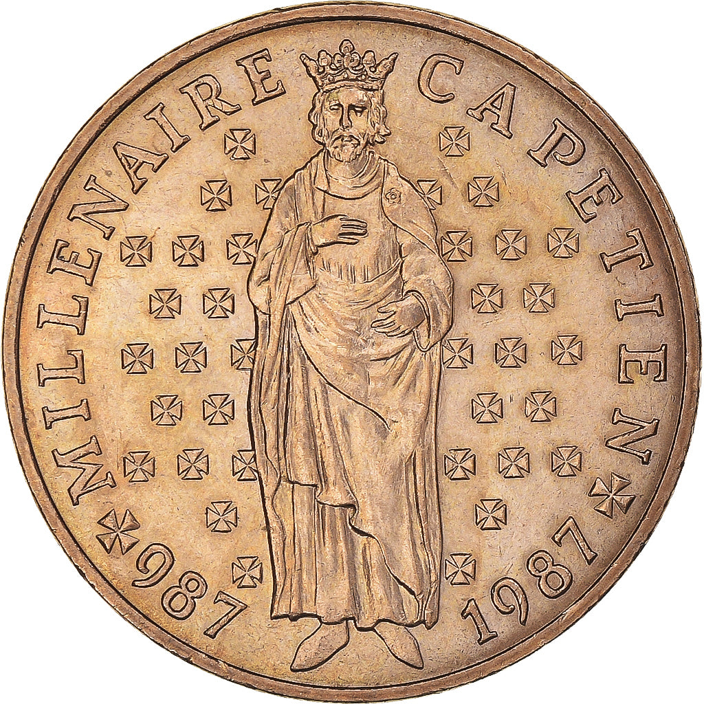 Moneda, Francia, Hugues Capet, 10 Francs, 1987, Paris, EBC, Níquel - bronce