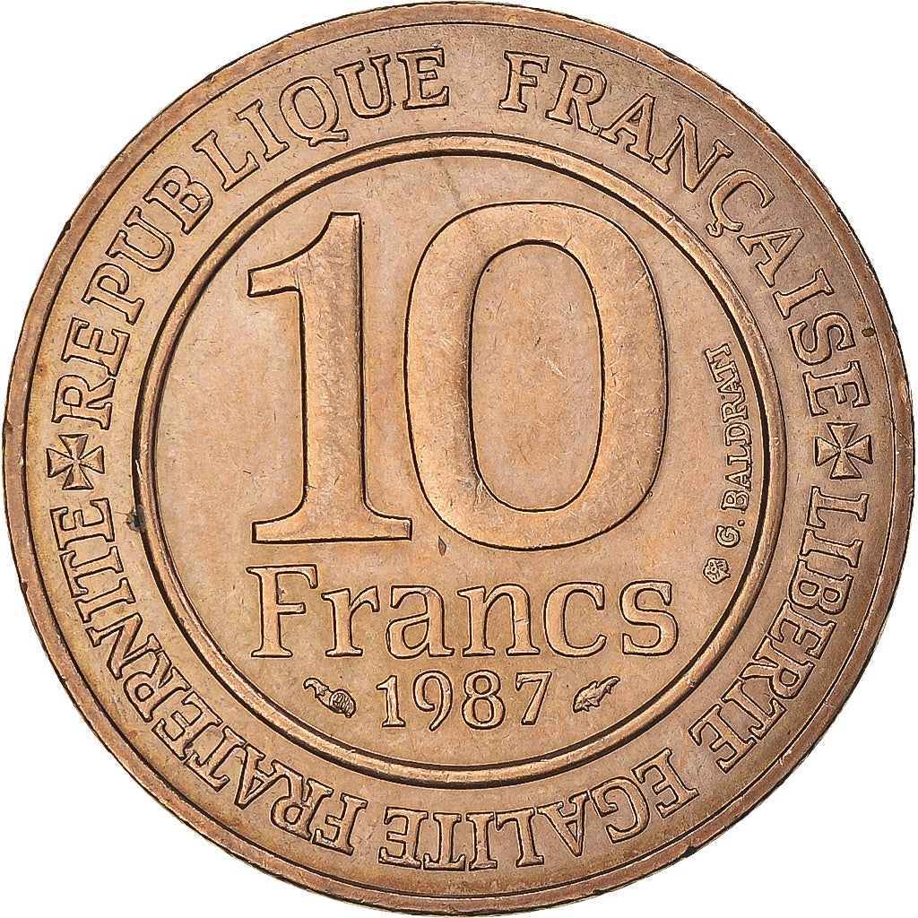 Moneda, Francia, Hugues Capet, 10 Francs, 1987, Paris, EBC, Níquel - bronce
