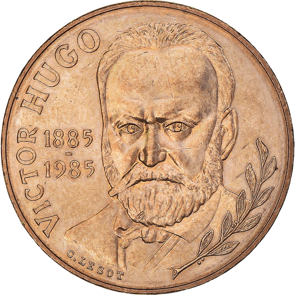 Moneta, Francia, Victor Hugo, 10 Francs, 1985, Paris, Tranche B, SPL-