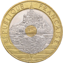 Coin, France, Mont Saint Michel, 20 Francs, 1993, Paris, AU(55-58)