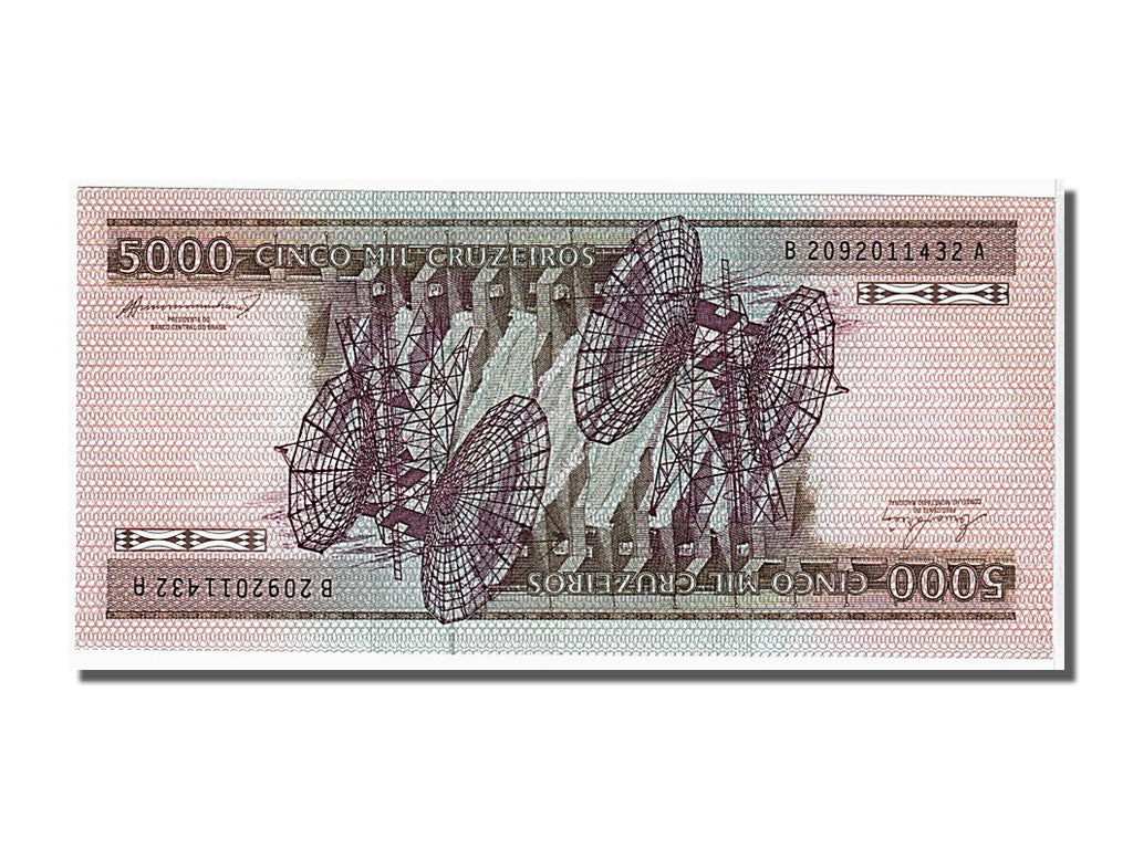 Banconote, Brasile, 5000 Cruzeiros, 1984, FDS