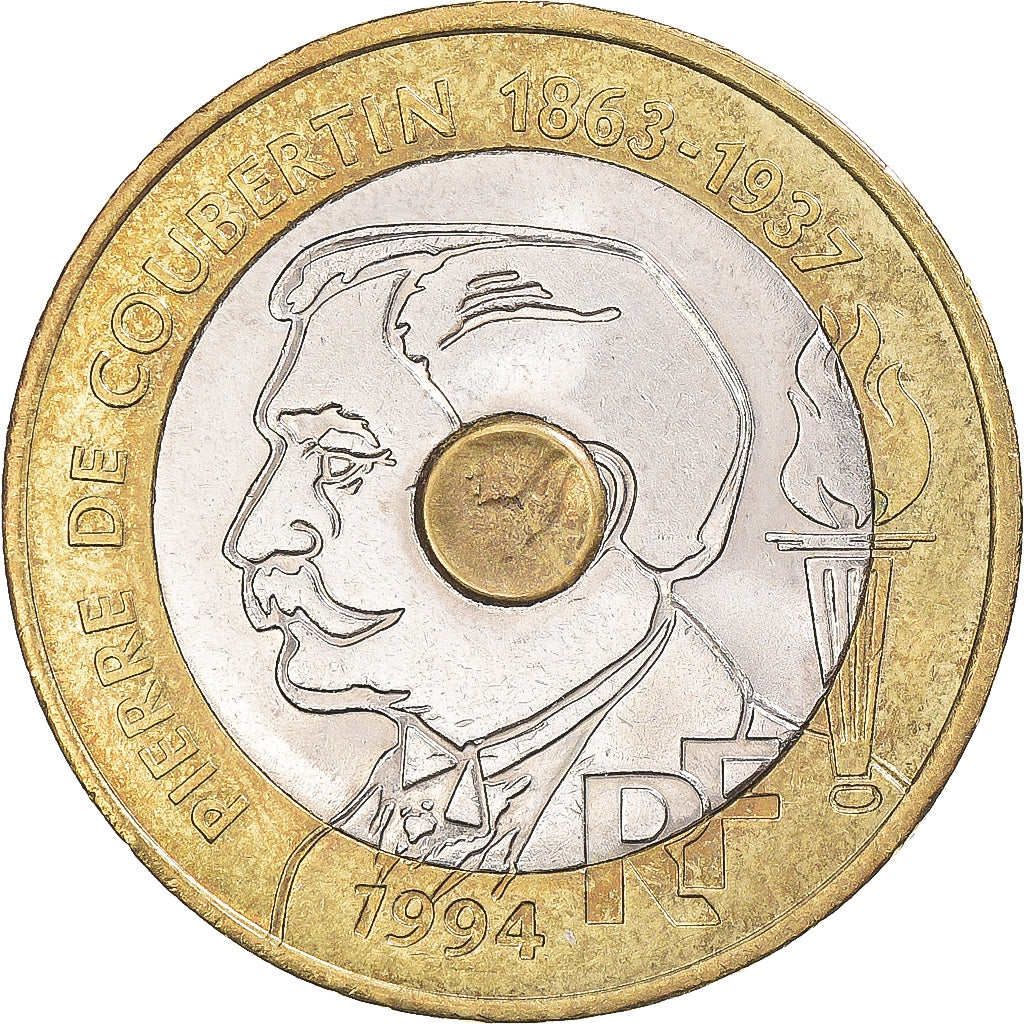 Münze, Frankreich, Pierre de Coubertin, 20 Francs, 1994, Paris, VZ