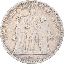 Coin, France, Hercule, 5 Francs, 1877, Paris, VF(30-35), Silver, KM:820.1