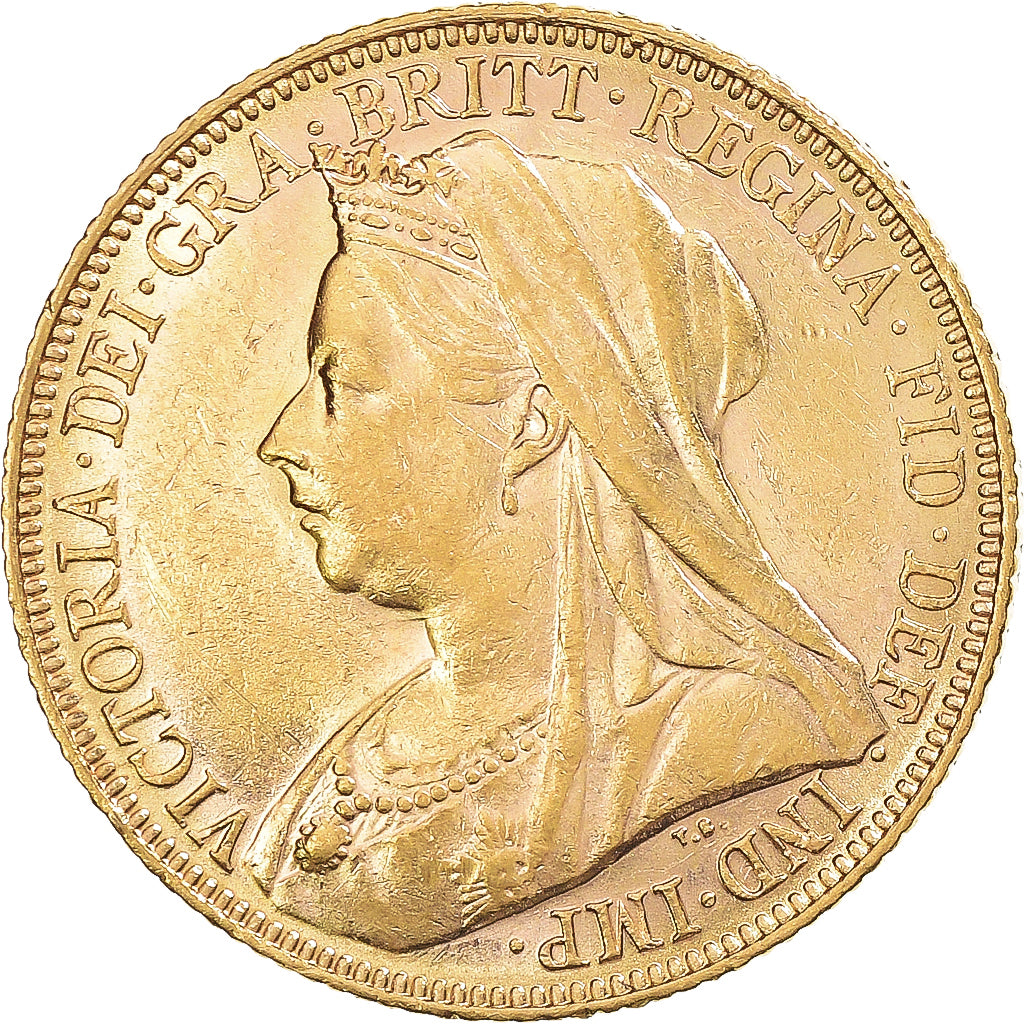 Moneta, Australia, Victoria, Sovereign, 1901, Melbourne, AU(55-58), Złoto