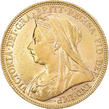 Moneta, Australia, Victoria, Sovereign, 1901, Melbourne, AU(55-58), Złoto
