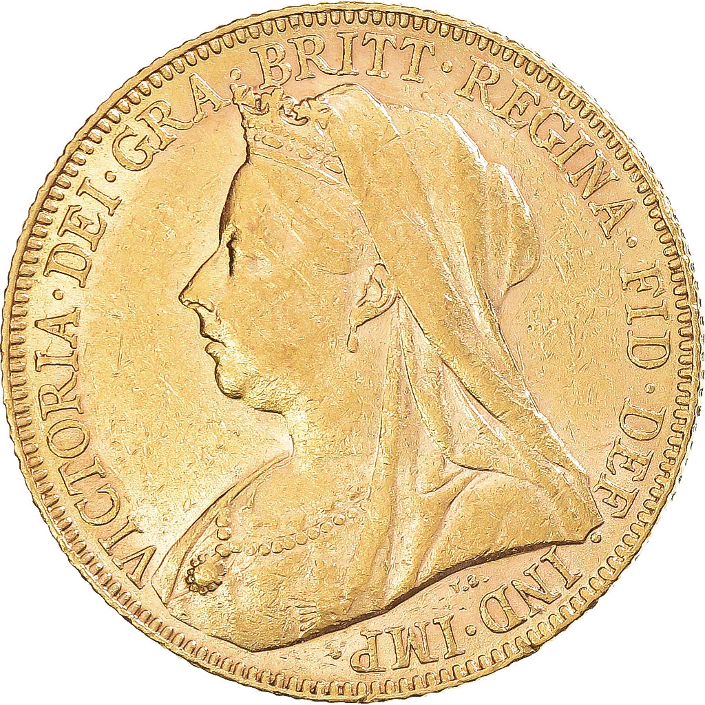Coin, Australia, Victoria, Sovereign, 1900, Perth, AU(55-58), Gold, KM:13