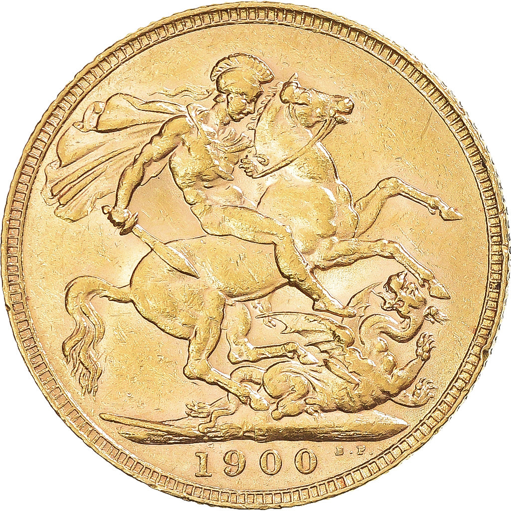 Coin, Australia, Victoria, Sovereign, 1900, Perth, AU(55-58), Gold, KM:13