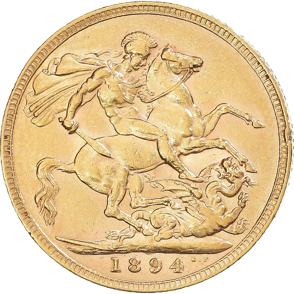 Moneta, Gran Bretagna, Victoria, Sovereign, 1894, SPL-, Oro, KM:785