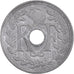 Monnaie, France, Lindauer, 20 Centimes, 1946, TB+, Zinc, Gadoury:324, KM:907.1