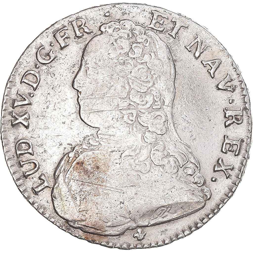 Munten, Frankrijk, Louis XV, 1/2 Écu aux branches d'olivier, 1/2 ECU, 44 Sols