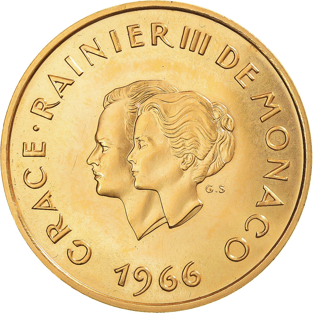 Moneda, Mónaco, Rainier III, 200 Francs, 1966, SC, Oro, KM:M2, Gadoury:MC167