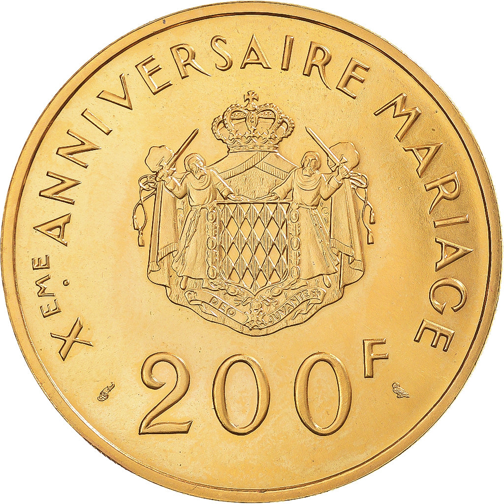 Moneda, Mónaco, Rainier III, 200 Francs, 1966, SC, Oro, KM:M2, Gadoury:MC167