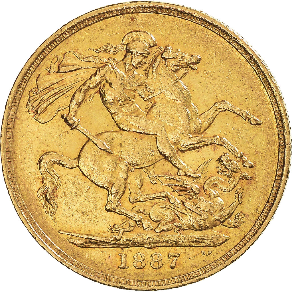 Moneta, Gran Bretagna, Victoria, 2 Pounds, 1887, BB+, Oro, KM:768
