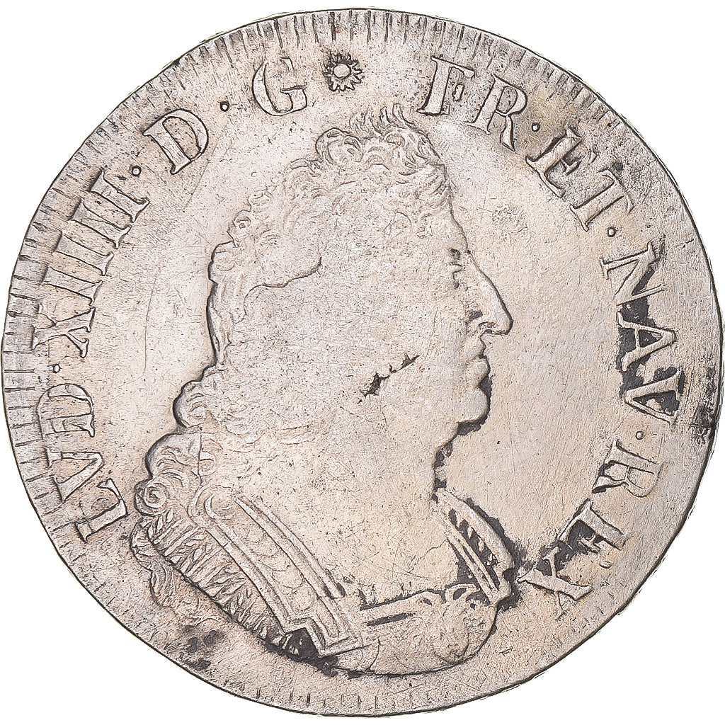 Munten, Frankrijk, Louis XIV, Écu aux palmes, Ecu, 1696, Amiens, réformé, ZF