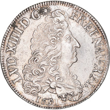 Moneta, Francja, Louis XIV, Écu aux 8 L, Ecu, 1691, La Rochelle, réformé