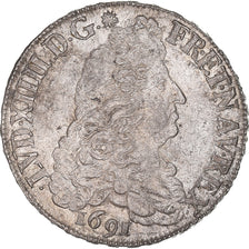 Moneta, Francia, Louis XIV, Écu aux 8 L, Ecu, 1691, Rennes, réformé, BB+