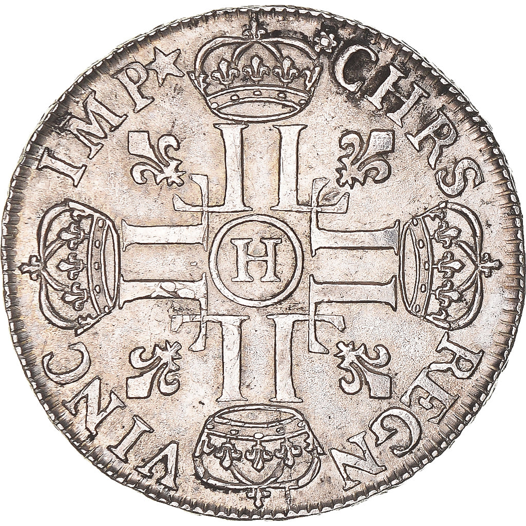 Monnaie, France, Louis XIV, 1/2 Écu aux 8 L, 1/2 Ecu, 1690, La Rochelle