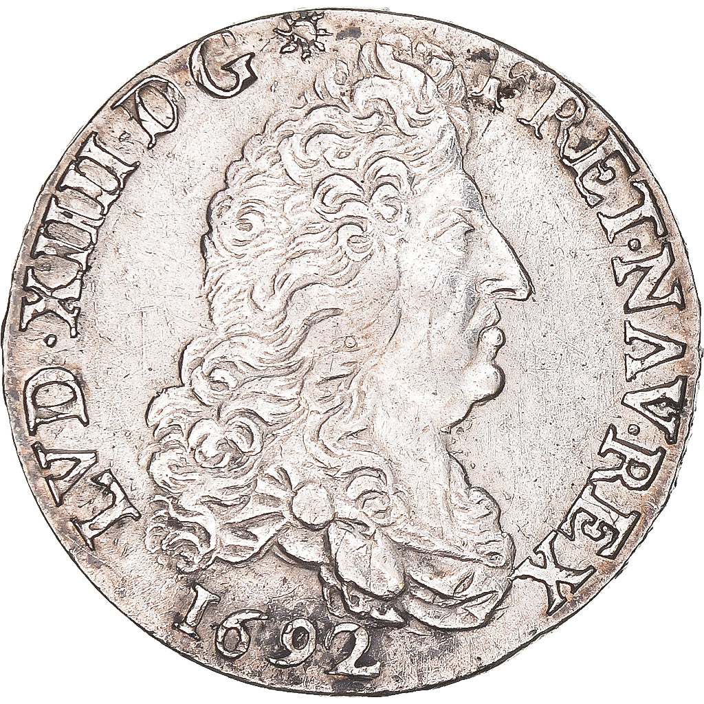 Moneta, Francja, Louis XIV, 1/2 Écu aux 8 L, 1/2 Ecu, 1692, La Rochelle