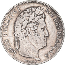 Münze, Frankreich, Louis-Philippe, 5 Francs, 1834, Paris, S+, Silber, KM:749.1