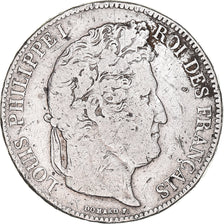 Moneta, Francja, Louis-Philippe, 5 Francs, 1834, Lille, VF(20-25), Srebro
