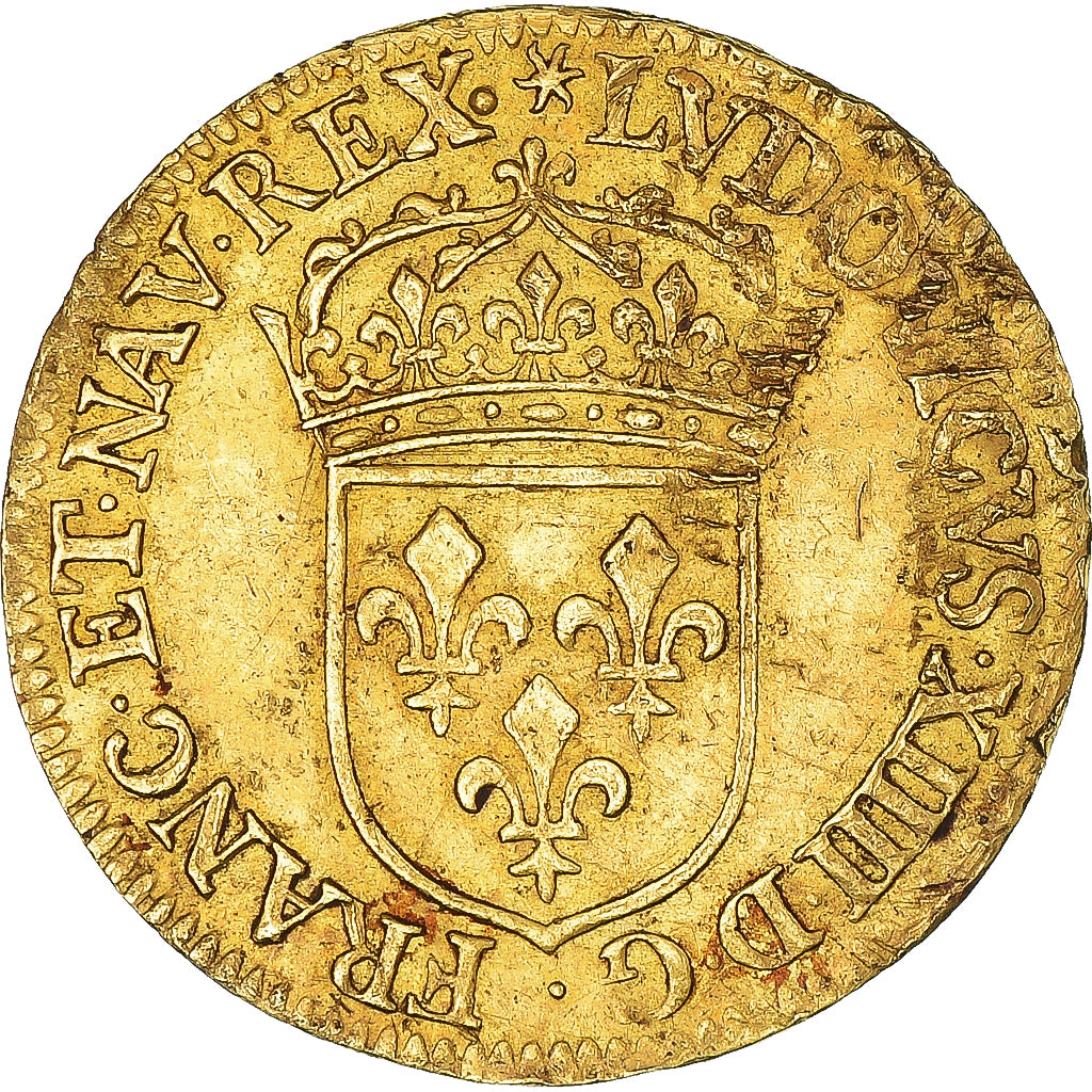 Coin, France, Louis XIV, Ecu d'or, 1644, Paris, EF(40-45), Gold, KM:146.1