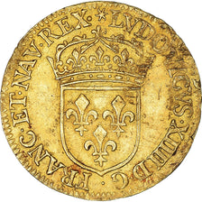 Coin, France, Louis XIV, Ecu d'or, 1644, Paris, EF(40-45), Gold, KM:146.1