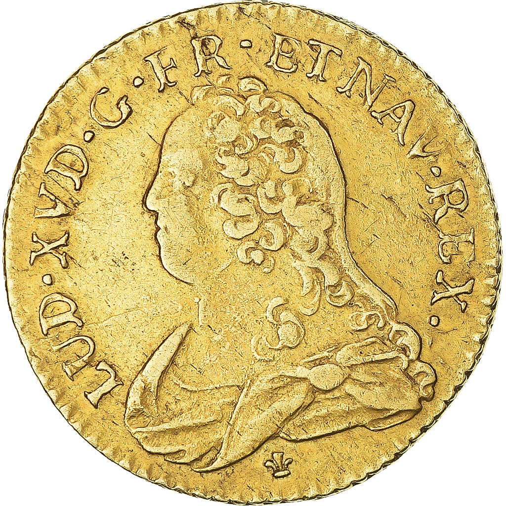 Monnaie, France, Louis XV, Louis d'or aux lunettes, Louis d'Or, 1727, Bordeaux