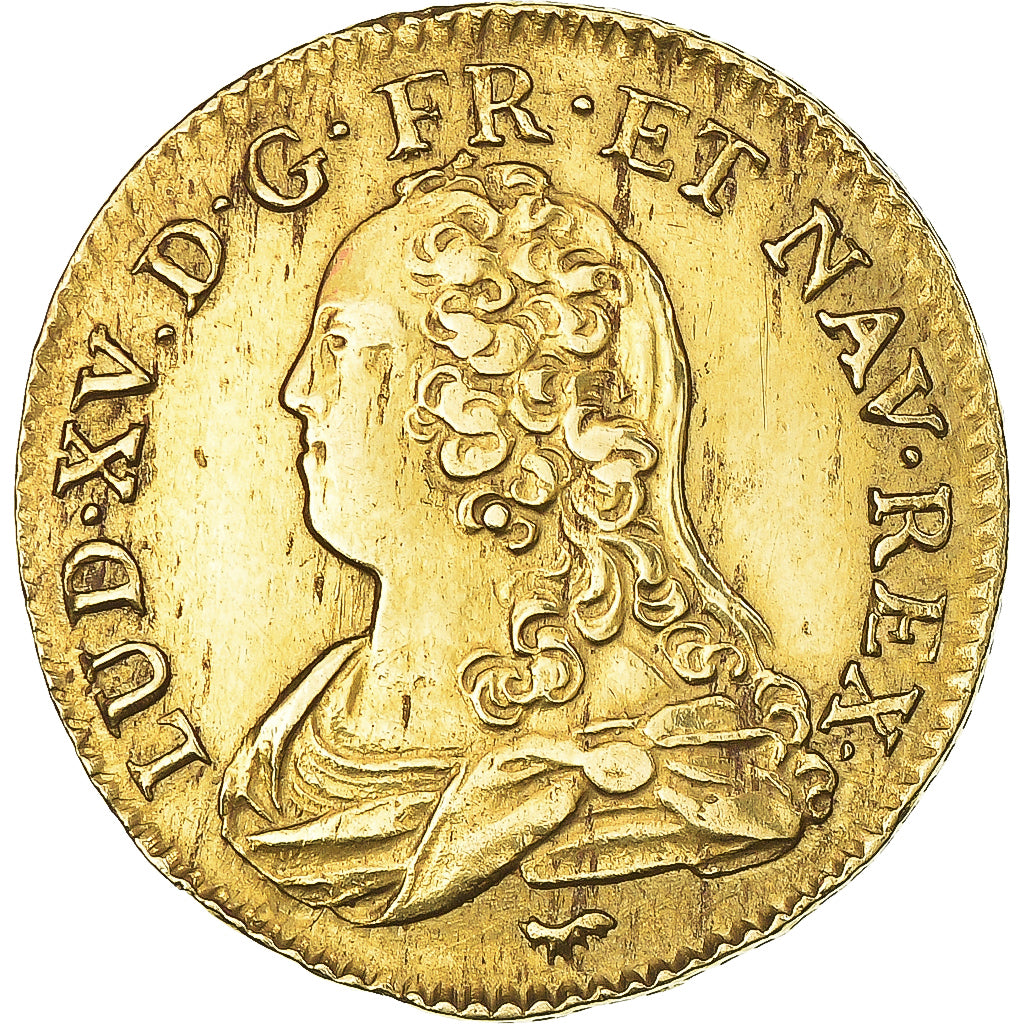 Coin, France, Louis XV, Louis d'or aux lunettes, Louis d'Or, 1727, Paris