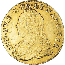 Moneda, Francia, Louis XV, 1/2 Louis d'or aux lunettes, 1726, Toulouse, MBC+