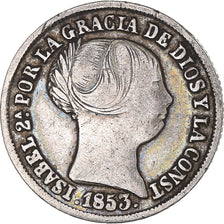 Coin, Spain, Isabel II, 2 Reales, 1853, EF(40-45), Silver, KM:599.3
