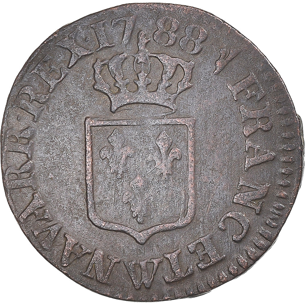 Monnaie, France, Louis XVI, Liard, Liard, 1788, Lille, TTB, Cuivre, Gadoury:348