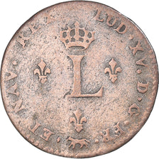 Coin, France, Louis XV, Double sol (2 sous) en billon, 2 Sols, 1738, Paris