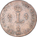 Coin, France, Louis XV, Double sol (2 sous) en billon, 2 Sols, 1738, Paris