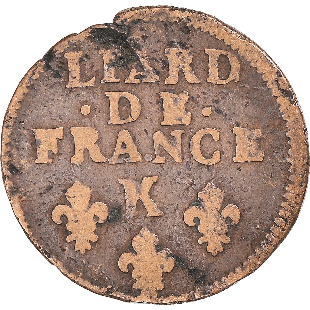 Moneta, Francia, Louis XIV, Liard de France au buste âgé, troisième type