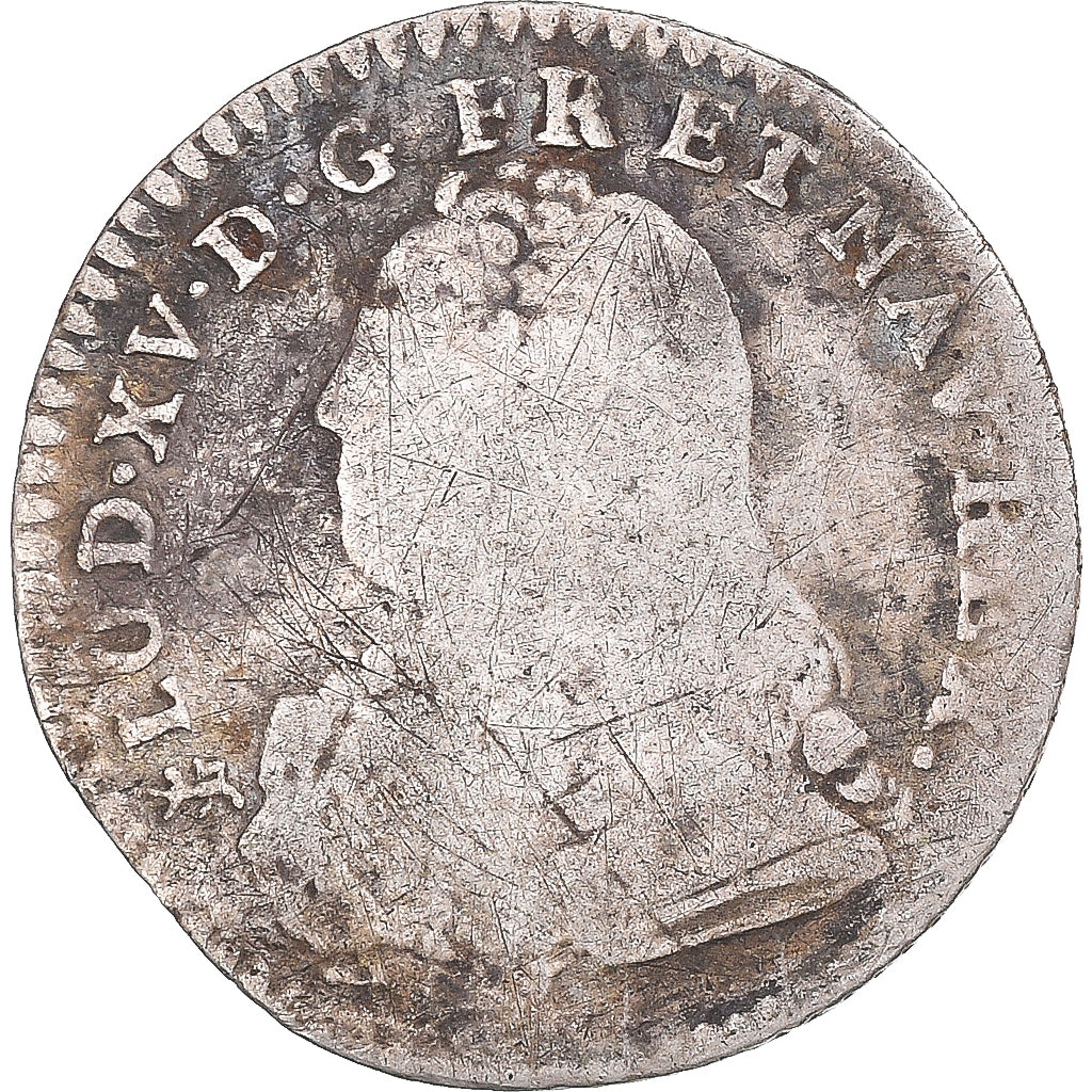 Munten, Frankrijk, Louis XV, 1/10 Écu aux branches d'olivier, 12 Sols, 1/10