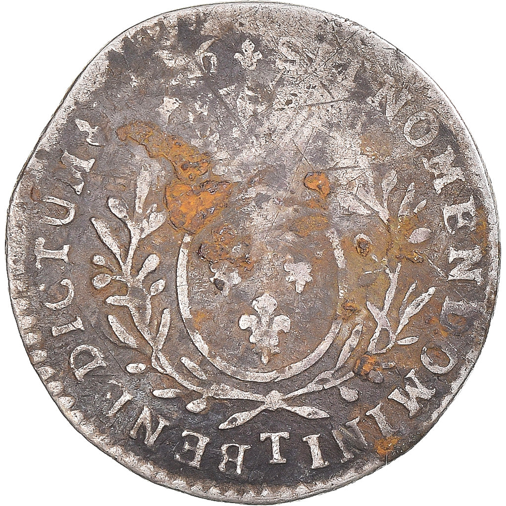 Munten, Frankrijk, Louis XV, 1/10 Écu aux branches d'olivier, 12 Sols, 1/10