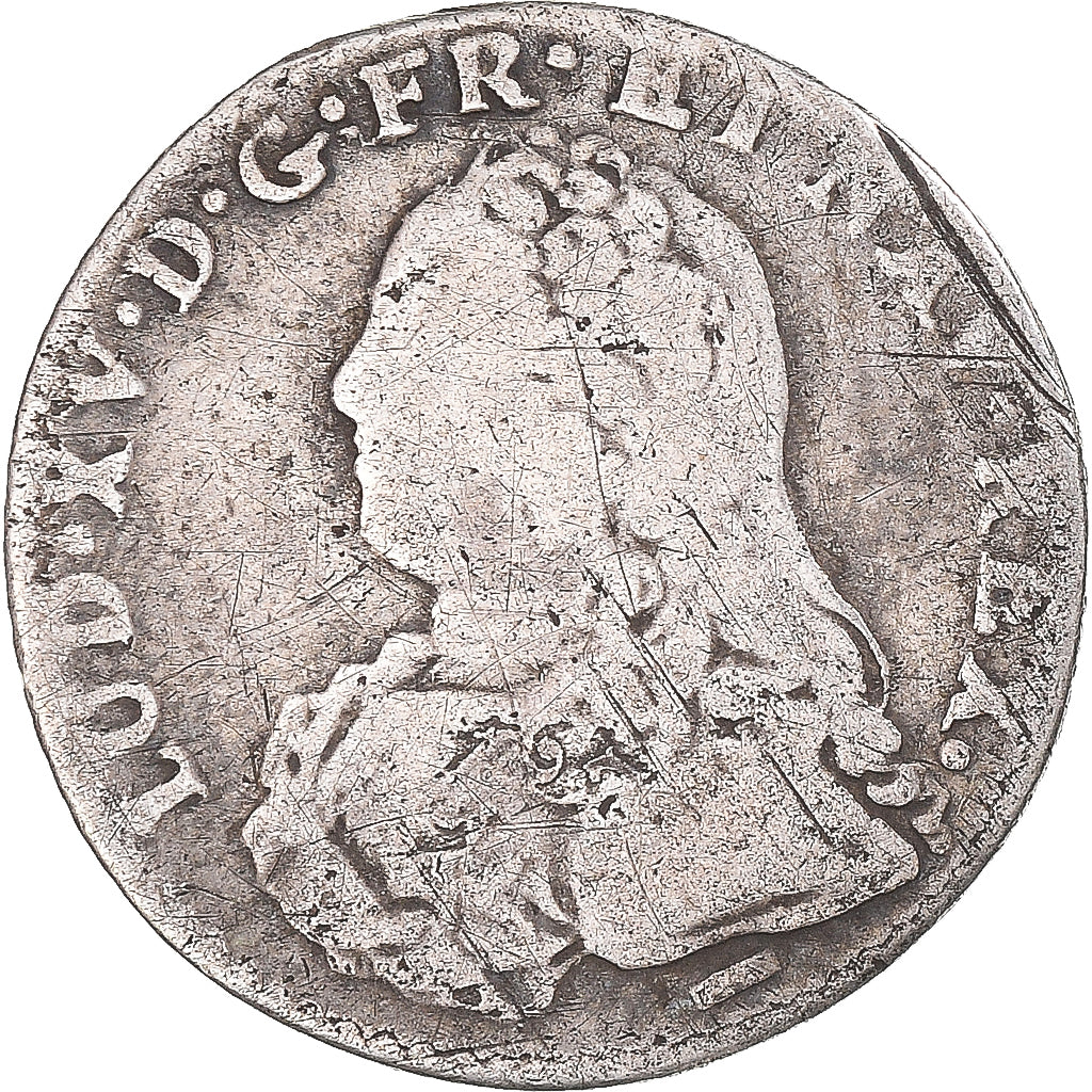 Munten, Frankrijk, Louis XV, 1/10 Écu aux branches d'olivier, 12 Sols, 1/10