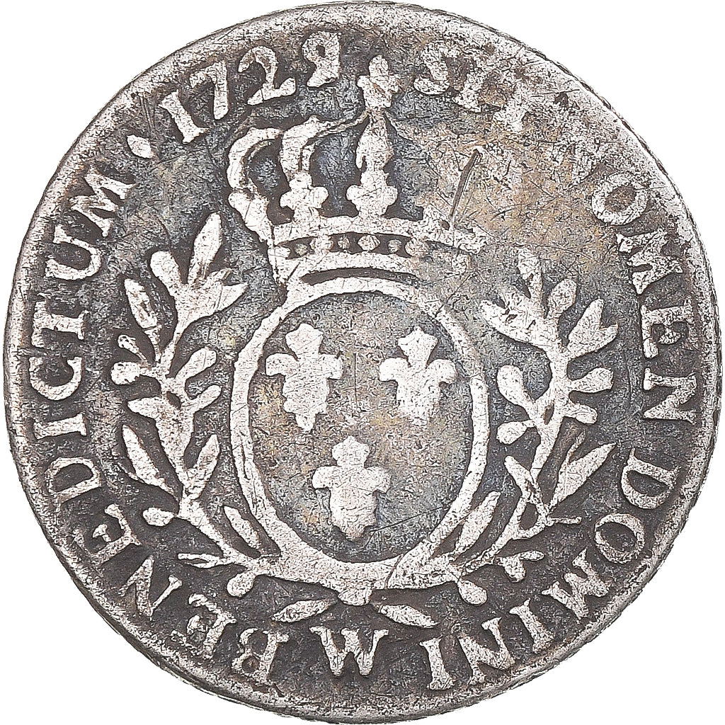 Munten, Frankrijk, Louis XV, 1/10 Écu aux branches d'olivier, 12 Sols, 1/10