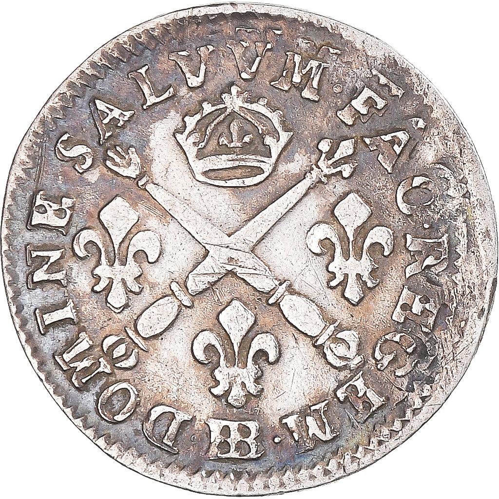 Münze, Frankreich, Louis XIV, 5 Sols aux insignes, 5 Sols, 1/16 ECU, 1704