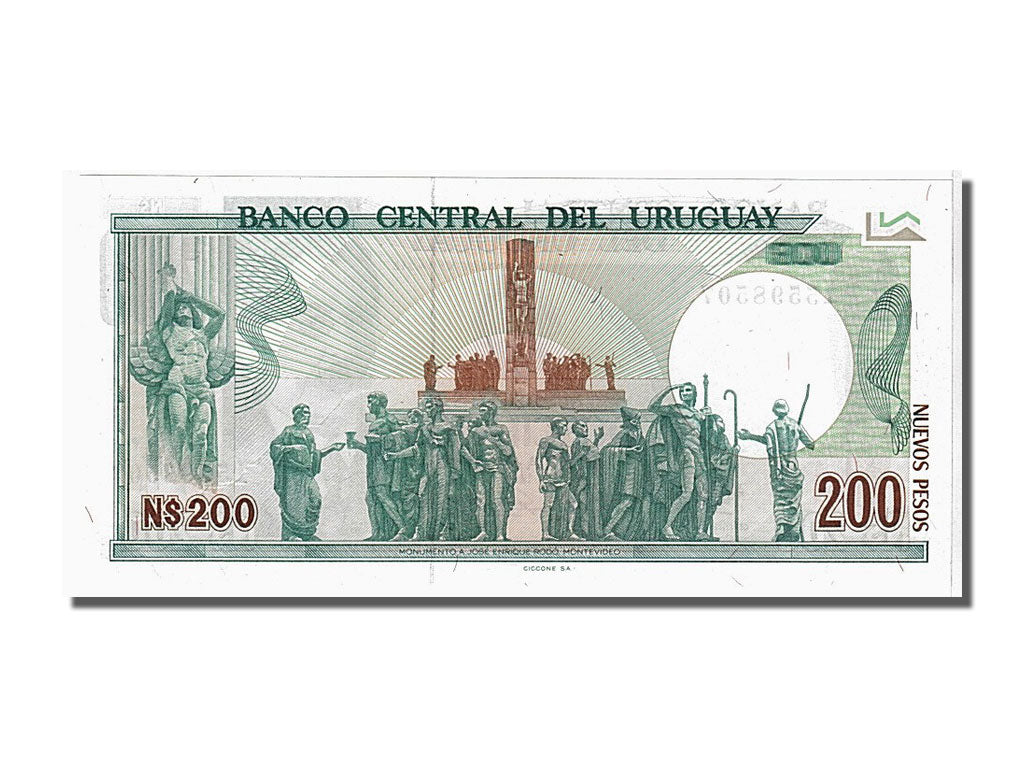Geldschein, Uruguay, 200 Nuevos Pesos, 1986, UNZ
