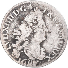 Moneda, Francia, Louis XIV, 4 Sols aux 2 L, 4 Sols 2 Deniers, 1691, Paris, BC+
