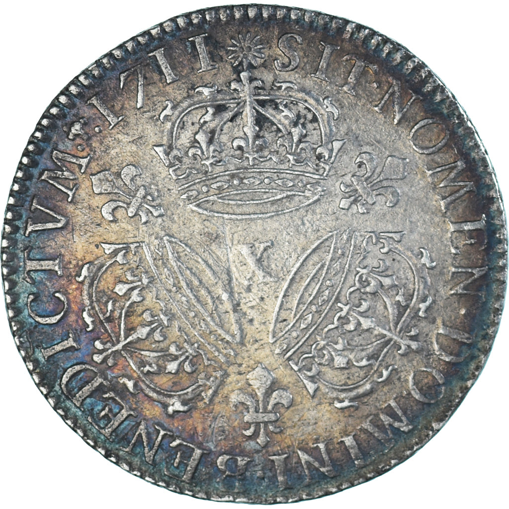 Moneta, Francja, Louis XIV, 1/4 Écu aux 3 couronnes, 1/4 Ecu, 1711, Amiens