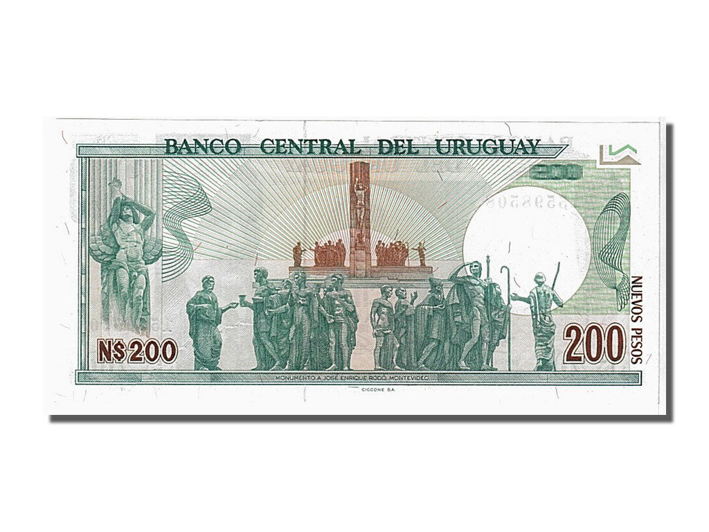 Banknote, Uruguay, 200 Nuevos Pesos, 1986, UNC(65-70)