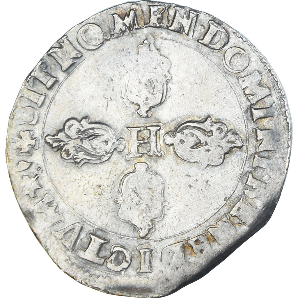 Monnaie, France, Henri IV, 1/2 Franc, 1604, Aix-en-Provence, Rare, TB+, Argent