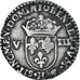 Monnaie, France, Henri IV, 1/8e écu aux bras fleuronnés, 1591, La Rochelle
