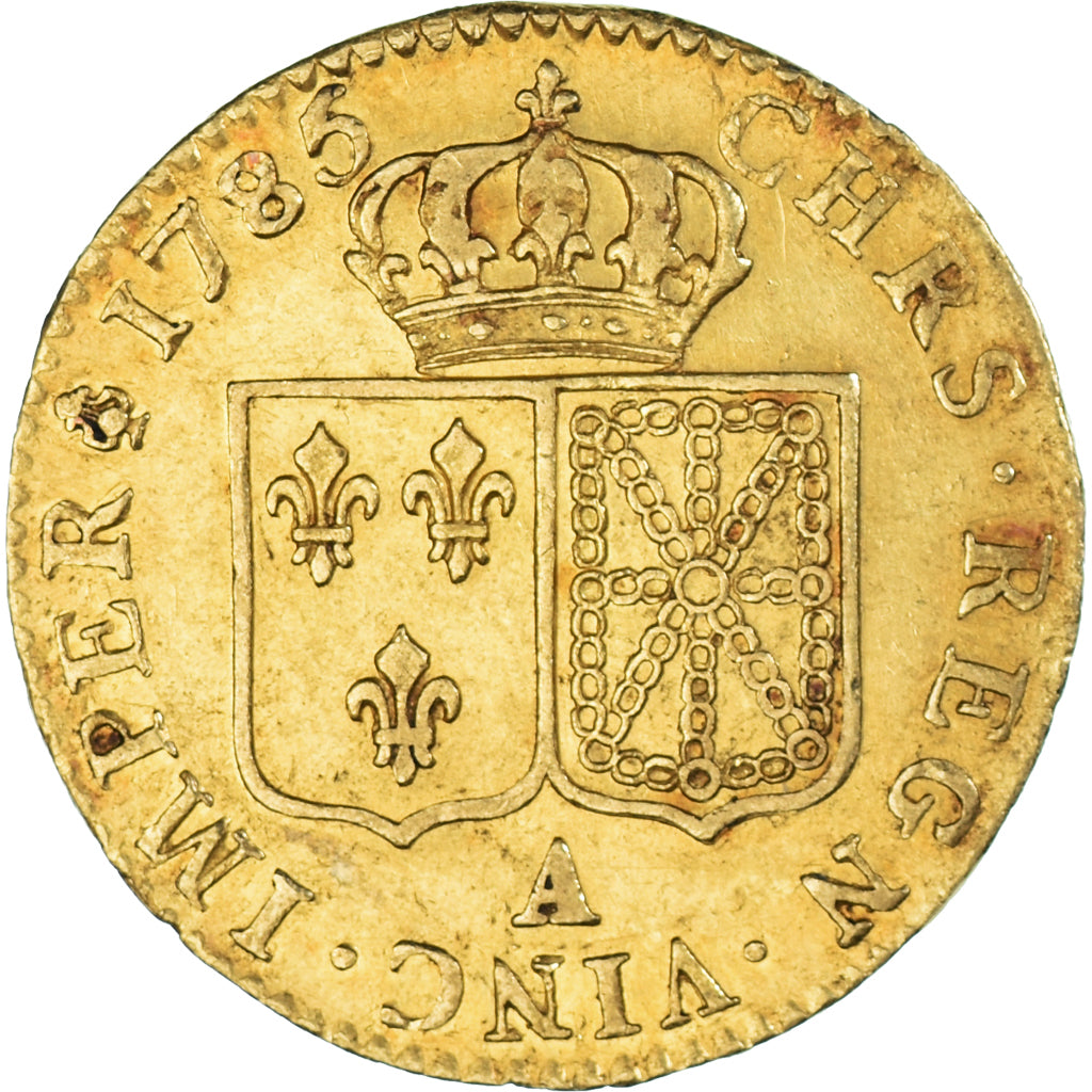 Moneda, Francia, Louis XVI, Louis d'Or, 1785, Paris, MBC+, Oro, KM:591.1