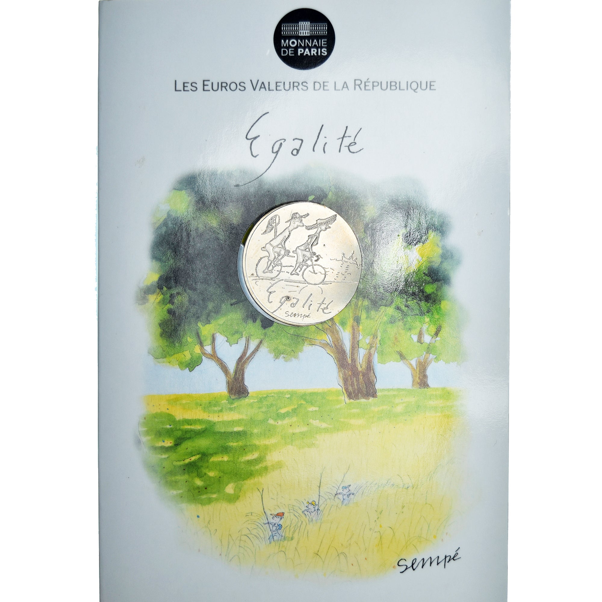 Francia, 10 Euro, Monnaie de Paris, Sempé - Été - Égalité, 2014, Monnaie de